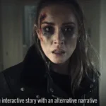 A screenshot from the game I Saw Black Clouds showing the main character in a dark room.