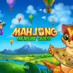 A screenshot of the gameplay of Mahjong Treasure Quest, showing various colorful tiles.