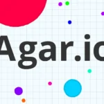 Agar.io gameplay screenshot showing multiple colorful cells