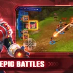 AI Wars: Rise of Legends gameplay screenshot showing a battle scene.