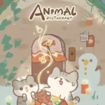 Animal Restaurant gameplay screenshot showing various animal customers dining