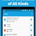 AnyList app interface with a grocery list.