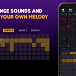 Beat Machine interface with various sound packs