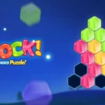 Block! Hexa Puzzle™ gameplay screenshot showing colorful hexagon blocks on a grid.