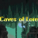 Caves of Lore gameplay screenshot showing pixel art graphics and turn-based combat.