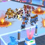Clone Crazy Footman: Conquer gameplay screenshot showing clone army deployment.