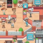 Coffee shop bustling with customers in Coffee Craze