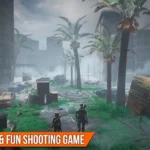 DEAD TARGET gameplay screenshot showing a zombie being shot