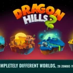 Dragon Hills 2 gameplay screenshot showing the dragon flying through the air.