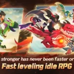 Dragon Rider Idle gameplay screenshot showing different dragons.