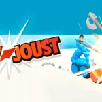 Draw Joust! gameplay screenshot showing two players battling.