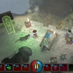 Driftmoon gameplay screenshot showing a character in a forest.