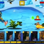 Endless Summoner War gameplay screenshot showing various units battling.