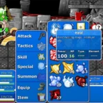 Epic Battle Fantasy 4 gameplay screenshot showing a battle scene.