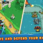 Epic Empire: Tower Defense gameplay screenshot showing various towers and enemies