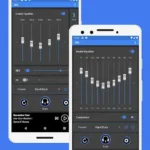 Equalizer & Bass Booster – XEQ user interface showcasing the sound wave visualization and frequency adjustment options.