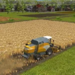 Farming Simulator 16 gameplay screenshot showing a tractor in a field.