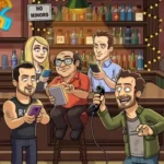 Gameplay of Always Sunny: Gang Goes Mobile showing the bar and characters