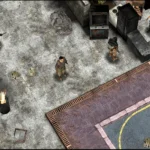 Hardboiled gameplay screenshot showing the character exploring a desolate town.