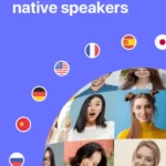 HelloTalk Interface showing chat and translation features