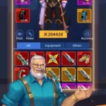 Hero navigating the game scene