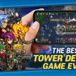 Heroes Defense: Attack Zombie gameplay screenshot showing heroes fighting zombies.