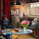 Homicide Squad game interface with a crime scene and clues.