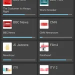 IPTV Pro interface with channel list