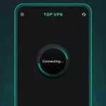 iTop VPN interface showing connection status