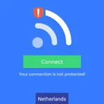 JustVPN interface on a phone
