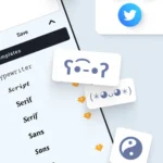 Letter Fonts – Stylish Text app interface displaying various font customization options.
