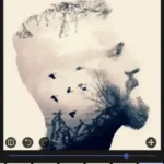 LightX Photo Editor interface with various editing tools.