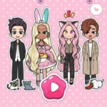 Lily Story : Dress Up Game gameplay screenshot showing character customization.