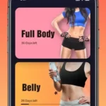 Lose Weight at Home in 30 Days screen with workout plan