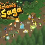 Magician’s Saga gameplay screenshot showing a battle scene.