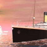 Main screen of the Idle Titanic Tycoon game displaying various sections of the ship.