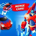 Merge Battle Car gameplay screenshot showing merging cars.