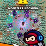 Mini Hero: Survivor gameplay screenshot showing the character surrounded by enemies.