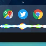 Muviz Navbar Music Visualizer displaying colorful visualizer on phone screen