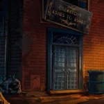 Nobodies: Silent Blood gameplay screenshot showing a character in a dark environment.