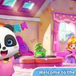 Panda Games: Town Home gameplay screenshot showing different locations in the town.