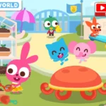 Papo Town Preschool classroom with characters