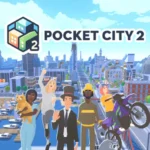 Pocket City 2 gameplay screenshot showing a vibrant city