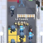 Police Raid: Heist Quest 3D gameplay screenshot showing a police raid in progress.