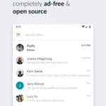 QKSMS app interface with a conversation open.
