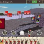 ROME: Total War gameplay screenshot showing a battle scene.