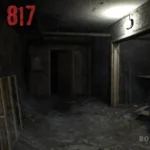 Room 817 Game Screenshot Showing the Main Character in a Dark Room