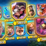 Screenshot of Soccer Royale showing different player cards with unique abilities.