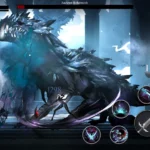 Shadow Slayer gameplay screenshot showing the character fighting a monster