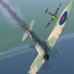 Sky On Fire: 1940 gameplay screenshot showing a plane in flight.